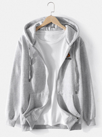 Hoodies de poche kangourou à manches longues en coton pour hommes