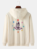 Hoodies de poche kangourou à épaules tombantes pour hommes Design Astronaut & Planet