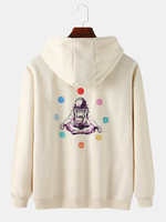 Hoodies de poche kangourou à épaules tombantes pour hommes Design Astronaut & Planet