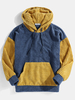 Hoodies de poche kangourou en velours côtelé pour homme