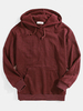 Hoodies de pull de couleur unie de concepteur de fil des hommes avec la poche de kangourou