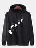 Hoodies drôles de cordon dimpression de fantôme de bande dessinée pour hommes avec la poche de poche