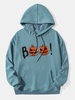 Hoodies Halloween citrouille de dessin animé pour hommes avec poche kangourou
