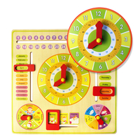 Horloge dapprentissage multifonctions en bois jouet calendrier dalarme cognition jouets éducatifs