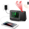 Horloge de Projection numérique LED gradateur daffichage chargeur USB réveil avec thermomètre extérieur intérieur p