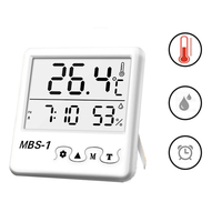 Horloge de thermomètre dhygromètre de pièce intérieure de station météo de grand écran numérique