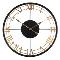 Horloge murale Art ronde en fer horloge de Style européen créatif pour la décoration murale de salon à la maison