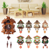 Horloge murale coucou en bois Vintage alarme oiseau temps Bell Swing Watch Home Decor