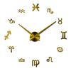 Horloge murale créative Muet Décoration murale Stickers muraux DIY Acrylique 12 Zodiac Constellation Grande Horloge Mura