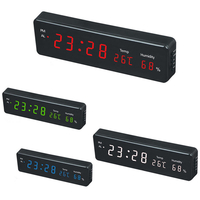 Horloge murale daffichage dhumidité de la température du thermomètre électronique hygromètre numérique LED