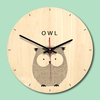 Horloge murale en bois Livingroom bois impression animale peinture horloge murale horloge créative Home Decor