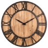 Horloge murale en bois silencieuse ronde créative horloge décorative pour les décorations de salon