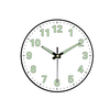 Horloge murale lumineuse 12 pouces / 30 cm à quartz sans coutil lueur en bois foncé décor à la maison silencieux
