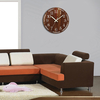 Horloge murale lumineuse de 12 pouces Horloge silencieuse en bois sans coutil avec veilleuse
