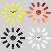 Horloge murale miroir en cristal de poker multicolore horloge murale étanche auto-adhésive horloge murale muette anti-va