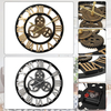 Horloge murale muette en bois de 40 cm de diamètre Décoration de vitesse rétro Horloge murale créative