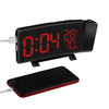 HorlogedeprojectionTroiscouleursFM Radio réveil LED Température Humidité Bureau Horloges d