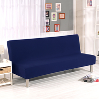 Housse complète amovible ajustée et extensible douce sans accoudoir pliant canapé-lit housse universelle coussin de cana