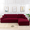 Housse de canapé élastique extensible rouge solide antidérapant Soft housse de canapé lavable protecteur de meubles pour