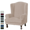 Housse de chaise à oreilles en velours élastique Housse de siège de canapé extensible Housse de siège élastique de coule