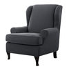 Housse de chaise à oreilles élastique housse de chaise inclinable extensible housse de siège de canapé de couleur Pure h