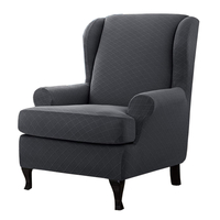 Housse de chaise à oreilles élastique housse de chaise inclinable extensible housse de siège de canapé de couleur Pure h
