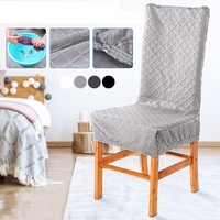 Housse de chaise de couleur unie Spandex housses élastiques extensibles housses de chaise anti-poussière pour banquet de