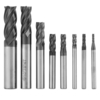 HRC45 1-12mm 4 flûtes carbure fraise en acier au tungstène outil de coupe de fraisage
