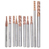 HRC55 1-5mm AlTiN carbure de tungstène 4 flûte fraise fraise CNC outil