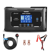 HTRC voiture Batterie chargeur 12 V/24 V 15A écran tactile chargeur de réparation automatique pour voiture moto PB LIFEP