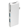 HUB USB-C 6 en 1 avec Type-C Alimentation 4K Vidéo HD Convertisseur de sortie Lecteur de carte en alliage