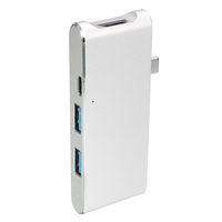 HUB USB-C 6 en 1 avec Type-C Alimentation 4K Vidéo HD Convertisseur de sortie Lecteur de carte en alliage