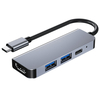 Hub USB 3.0 4 en 1 Type-C Station daccueil Adaptateur USB avec USB 2.0 USB 3.0 PD 3.0 Alimentation HDMI pour PC Por