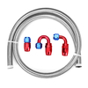 Huile de conduite de carburant tressée en acier inoxydable Nylon avec raccords de kit dextrémité de tuyau