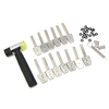 HUK 14Pcs Clés en acier inoxydable Picks Bit Set avec Hammer Lock Picks Tools