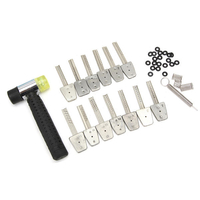HUK 14Pcs Clés en acier inoxydable Picks Bit Set avec Hammer Lock Picks Tools