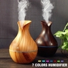 Humidificateur dair darôme 130ML grain de bois avec LED lumières diffuseur dhuile essentielle aromathérap