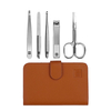 HUOHOU 5 pièces / ensemble coupe-ongles en acier inoxydable ciseaux de beauté pince à épiler Curette coupe-ongles en aci