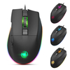 HXSJ A905 souris de jeu filaire 8 boutons de programmation macro réglables 1200-7200DPI RGB rétro-éclairé souris de jeu