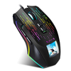 HXSJ J500 Souris de jeu filaire USB RGB Game Mouse avec écran daffichage 6 DPI réglable pour ordinateur de bureau o
