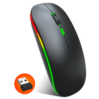 HXSJ M40 Souris sans fil ultra-mince 2.4G Souris sans fil rechargeable rechargeable Conception ergonomique 1600 DPI pour