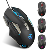 HXSJ X200 souris de jeu de programmation macro 8 boutons réglable 1000-8000DPI GRB rétro-éclairage souris filaire pour o