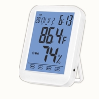 Hygromètre de température dhorloge / thermomètre domestique lumineux à écran tactile affichage numérique hygromètre