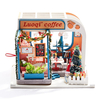 iiecreate K-046 DIY Assemblé Luoqi Café Cabine Maison De Poupée Cadeaux De Noël Modèle Jouet