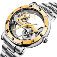 IK COLORANT 98399 Business Style Men Montre-bracelet en acier inoxydable Strap Automatic Mécanique Watches