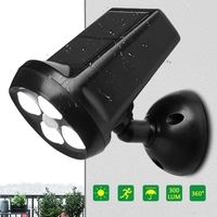 Imperméable à leau IP65 4 LED lampe de mur de paysage de capteur lumineux de lumière solaire pour le jardin extérie