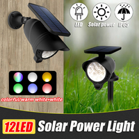 Imperméable à leau LED lumière solaire de pelouse Colorful / blanc chaud + blanc lampe de sécurité de chemin de jar