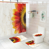 Imperméable à leau salle de bain rideau de douche piédestal tapis couvercle couverture de toilette tapis de bain en