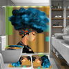 Imperméable 3D femme impression salle de bain rideau de douche tapis de couverture de toilette tapis de salle de bain an