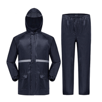 Imperméable moto imperméable costume de pluie manteau avec pantalon mis en vélo réfléchissant épais